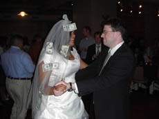 Me Dollar Dancing with the Bride