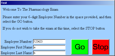 Hospital Questions: Questionnaire Login